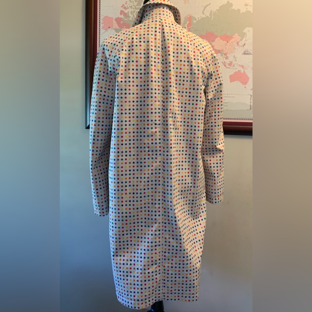 PAUL SMITH Blue collection ladies 100% cotton size 10 Polka Dot coat GUC - Picture 5 of 15